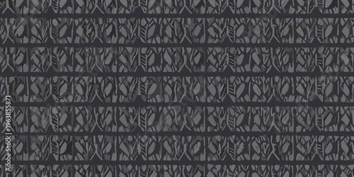 Abstract geometric pattern of interwoven shapes in shades of gray