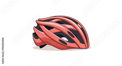 Red Bicycle Helmet for Safety Protection.