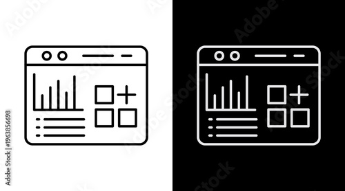 Dashboard White Icon Set Design