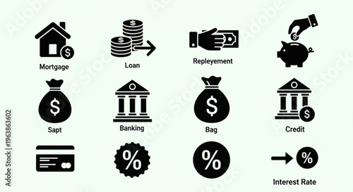 Collection of book icons representing reading and education flat vector design elements for websites and apps isolated on light background