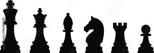 Black chess pieces 