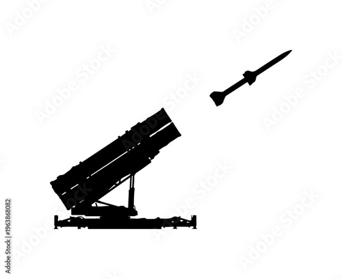 Missile Launcher and Projectile Vector Illustration