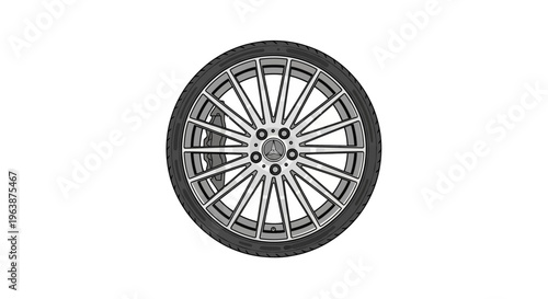close up vector of car wheels and rims