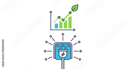 graph of increasing environmentally friendly electrical energy