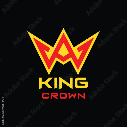 Letter W Royal King Crown Logo Design symbol Graphic Vector