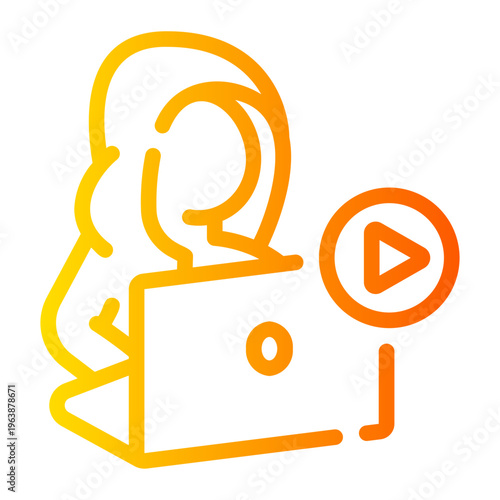 Blogger gradient icon