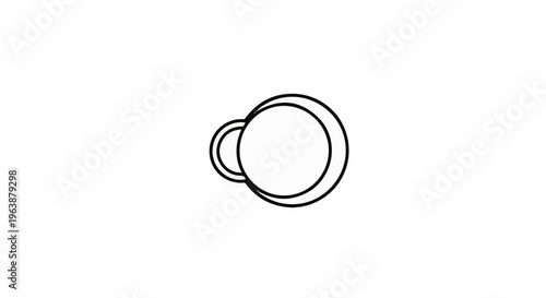 A simple line drawing of a coffee cup viewed from above