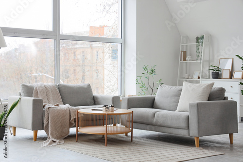 Interior of light living ro...