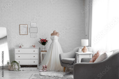 Interior of room with weddi...