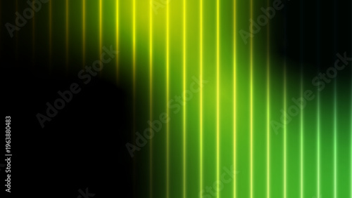Abstract neon green vertical light lines gradient background glowing modern tech texture editable vector