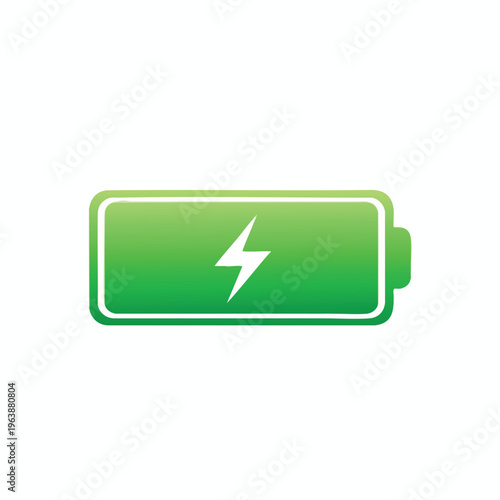 Free Download Green battery symbol with white lightning bolt indicating charge - GFXLoad