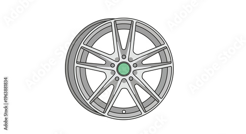car wheel isolated on white