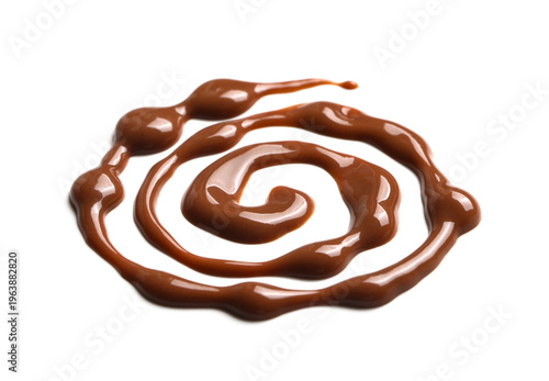 Swirl of melted chocolate o...
