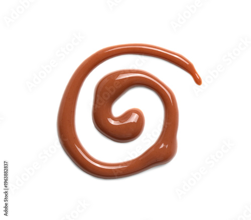 Swirl of melted chocolate o...