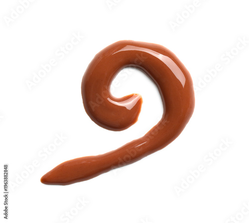 Swirl of melted chocolate o...