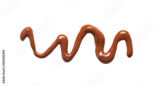 Melted chocolate zigzag on ...