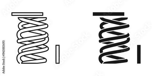 minimalist paperclip set stacked and side by side flat design vector illustration