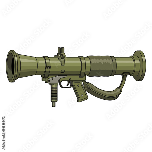 Military Green Anti Tank Rocket Launcher.