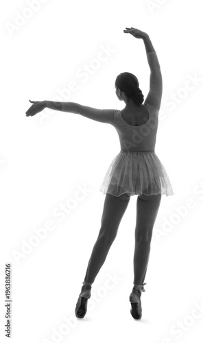Silhouette of ballerina dan...