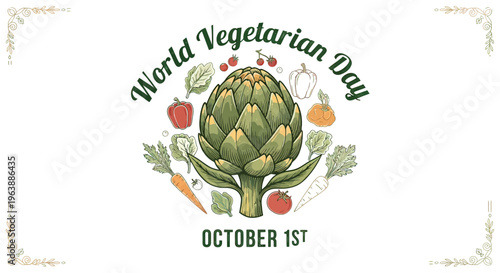 Artichoke Surrounded by Vegetables and Fruits.