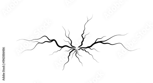 A black lightning bolt on a white background, symbolizing energy and power.