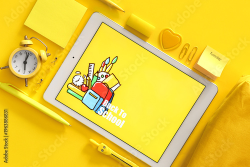 Tablet computer with text B...
