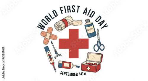 First Aid Kit Medical Supplies Red Cross.