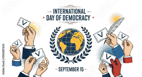 Hands Casting Ballots on International Democracy Day.