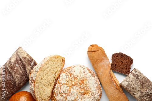 Loaves of different fresh b...