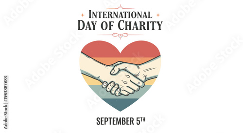 Hands Shaking in Heart Shape Symbolizing Charity.