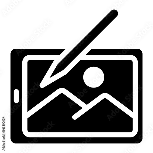 Digital Photo Editing Solid Icon