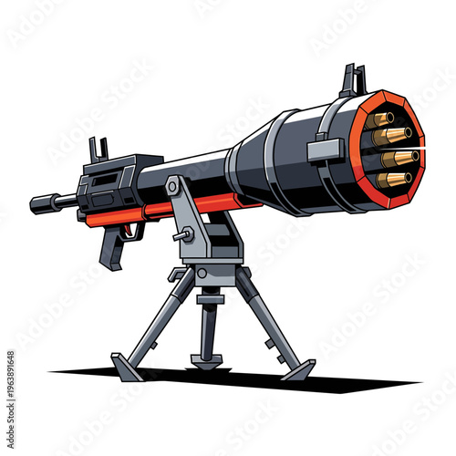 Futuristic Automatic Heavy Machine Gun.