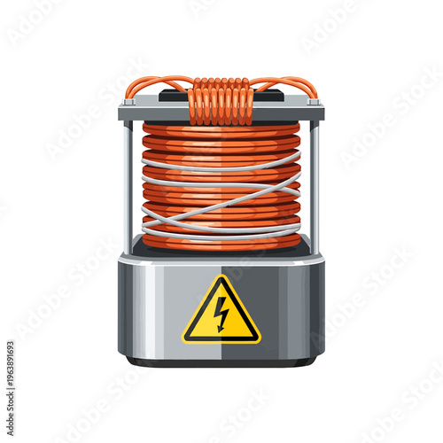 Electric Coil Warning Sign Device.