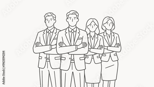 Business team in suits