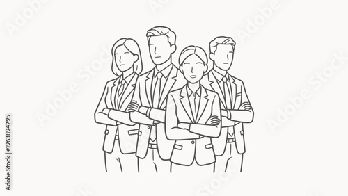 Business team in suits