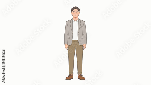 Man in suit jacket standing