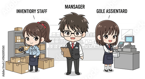 Office Workers in a Warehouse.