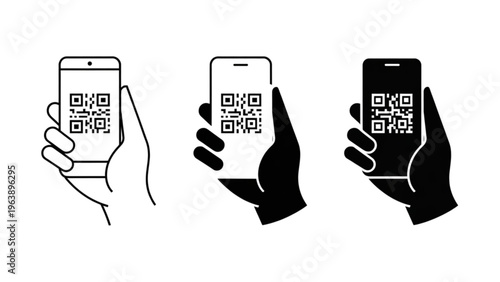 Five cartoon mice standing in a row with pink ears and red eyes Vector