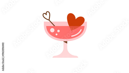 Fresh strawberries arranged in a heart shape with green leaves and stems Vector