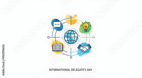 A conceptual illustration representing global communication and international diplomatic relations