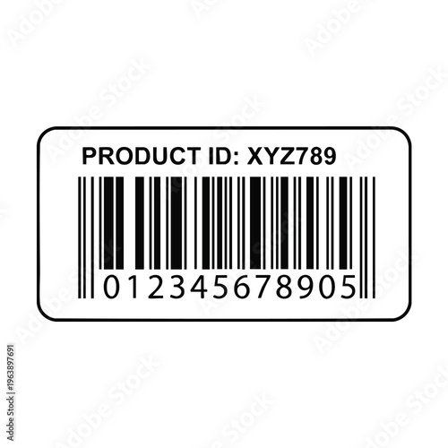 Product ID XYZ789 barcode with numbers 0-9 and 5