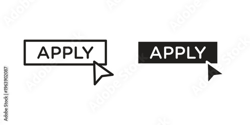 Apply icon and symbol. Vector logo design element.