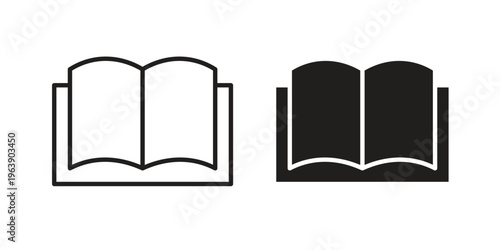 Book icon and symbol. Vector logo design element.