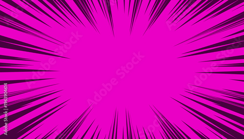 Tableau sur toile Sunbeam pink explosive comicbook cover background