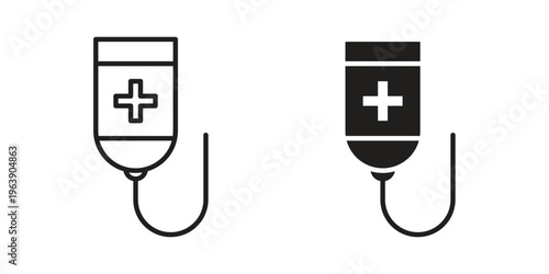Chemotherapy icon and symbol. Vector logo design element.