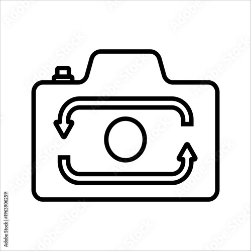 Refresh Camera and photography icon concept