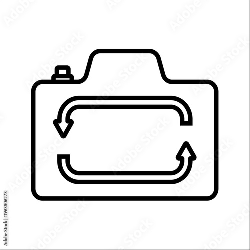 Refresh Camera and photography icon concept