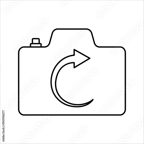 Camera Rotation Icons Depicting Switching between Front and Rear Cameras for Photography and Videography Needs