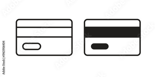 Credit card icon and symbol. Vector logo design element.
