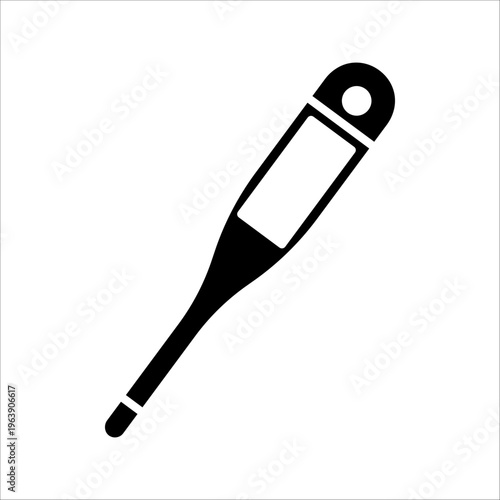 Digital Thermometer Icon For Medical Check Up And Healthcare Test